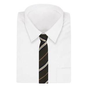 Hnedo-granátová pruhovaná kravata vyobraziť