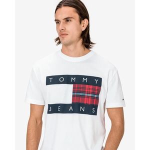 Plaid Centre Flag Tričko Tommy Jeans vyobraziť
