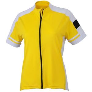 James & Nicholson Dámsky cyklistický dres JN453 - Slunečně žlutá | L vyobraziť