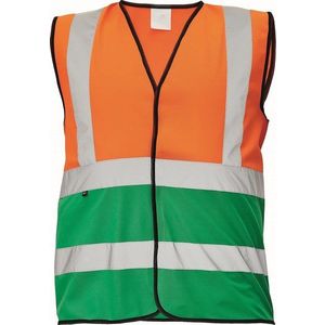 Cerva Reflexná vesta LYNX DUO - Oranžová / zelená | L vyobraziť