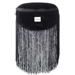 Ľadvinka Spiral Velvet Tassels Black BL Label Bum Bag - UNI vyobraziť