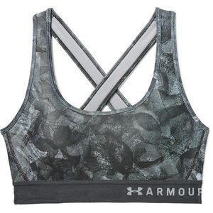 Under Armour Armour Mid Crossback Printed Bra-GRY - S vyobraziť