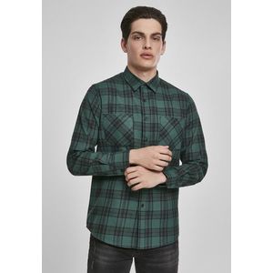 Urban Classics Checked Flanell Shirt 7 darkgreen/black - XL vyobraziť