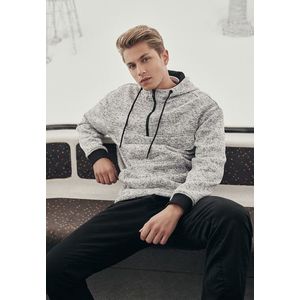 Urban Classics Knit Fleece Pull Over Hoody grey - S vyobraziť