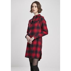 Urban Classics Ladies Check Shirt Dress darkblue/red - 5XL vyobraziť