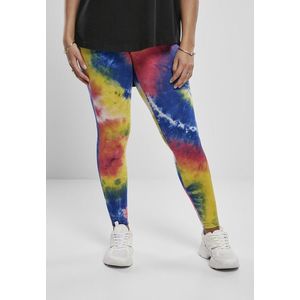 Urban Classics Ladies Tie Dye High Waist Leggings royalblue/brightyellow - XS vyobraziť