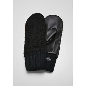 Urban Classics Sherpa Imitation Leather Gloves black - S/M vyobraziť