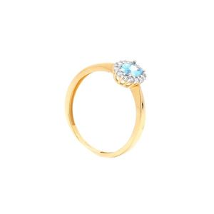Zlatý prsteň FAUNA s modrým kameňom vyobraziť