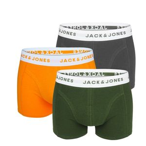 JACK & JONES - 3PACK army green & orange boxerky z organickej bavlny-L (88-93 cm) vyobraziť
