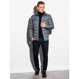 Ombre Clothing Men's mid-season quilted jacket C452 vyobraziť