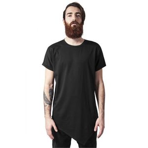 Pánske tričko URBAN CLASSICS Asymetric Long Tee black Veľkosť: XL, Pohlavie: pánske vyobraziť