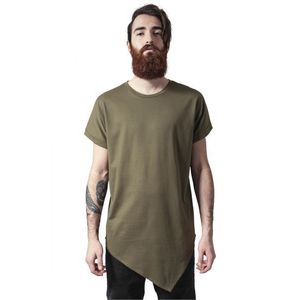 Pánske tričko URBAN CLASSICS Asymetric Long Tee olive Veľkosť: S, Pohlavie: pánske vyobraziť