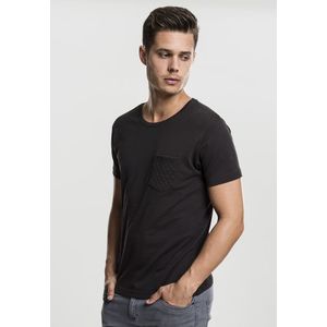 Pánske tričko URBAN CLASSICS Quilted Pocket Tee black Veľkosť: M, Pohlavie: pánske vyobraziť