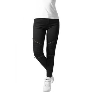 Dámske nohavice URBAN CLASSICS Ladies Stretch Biker Pants black Veľkosť: 26, Pohlavie: dámske vyobraziť