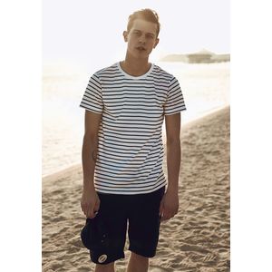 Pánske tričko URBAN CLASSICS Striped Tee wht/blk Veľkosť: L, Pohlavie: pánske vyobraziť