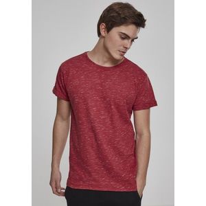 Pánske tričko URBAN CLASSICS Space Dye Turnup Tee red/white Veľkosť: M, Pohlavie: pánske vyobraziť
