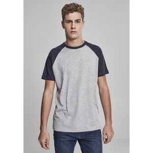 Pánske tričko URBAN CLASSICS Raglan Contrast Tee grey/navy Veľkosť: XL, Pohlavie: pánske vyobraziť