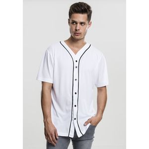 Pánske tričko URBAN CLASSICS Baseball Mesh Jersey biele Veľkosť: XL, Pohlavie: pánske vyobraziť