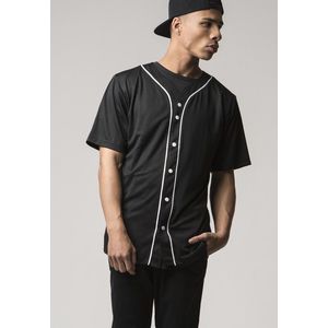 Pánske tričko URBAN CLASSICS Baseball Mesh Jersey čierne Veľkosť: XL, Pohlavie: pánske vyobraziť