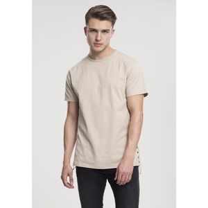 Pánske tričko URBAN CLASSICS Lace Up Long sand Veľkosť: XL, Pohlavie: pánske vyobraziť