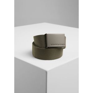 Pánsky opasok Urban Classics Canvas Belts olivový vyobraziť