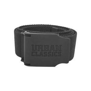 Opasok Urban Classics Woven Belt Rubbered čierny vyobraziť