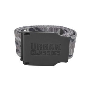 Opasok Urban Classics Woven Belt Rubbered grey camo vyobraziť