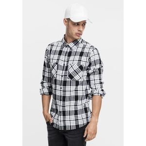 Pánska košeľa URBAN CLASSICS Checked Flanell Shirt 2 wht/blk Veľkosť: M, Pohlavie: pánske vyobraziť