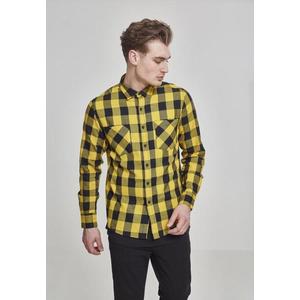 Pánska košeľa URBAN CLASSICS CHECKED FLANELL SHIRT blk/honey Veľkosť: L, Pohlavie: pánske vyobraziť