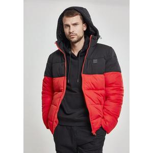 Pánska bunda Urban Classics Hooded 2-Tone Puffer firered Pohlavie: pánske, Velikost: L vyobraziť