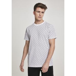 Pánske tričko URBAN CLASSICS Allover Logo Tee white Veľkosť: XL, Pohlavie: pánske vyobraziť