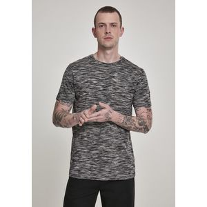 Pánske tričko URBAN CLASSICS Striped Melange Tee blk/gry Veľkosť: M, Pohlavie: pánske vyobraziť