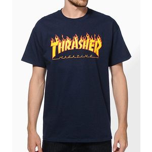 Pánske tmavomodré tričko Thrasher Flame logo Farba: Modrá, Veľkosť: M vyobraziť