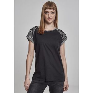 Dámske tričko Urban Classics Ladies Contrast Raglan Tee black/darkcamo Pohlavie: dámske, Velikost: XL vyobraziť