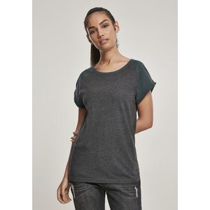 Dámske tričko Urban Classics Ladies Contrast Raglan Tee charcoal/bottlegreen Pohlavie: dámske, Velikost: XL vyobraziť