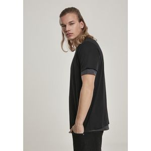 Pánske tričko URBAN CLASSICS Full Double Layered Tee black/charcoal Veľkosť: XL, Pohlavie: pánske vyobraziť