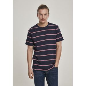 Pánske tričko URBAN CLASSICS Yarn Dyed Skate Stripe Tee midnightnavy/red Veľkosť: XL, Pohlavie: pánske vyobraziť