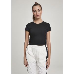 Dámske tričko Urban Classics Ladies Stretch Jersey Cropped Tee black Veľkosť: XL, Pohlavie: dámske vyobraziť