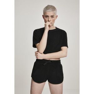 Dámske tričko Urban Classics Ladies Short Towel Tee čierne Veľkosť: M, Pohlavie: dámske vyobraziť