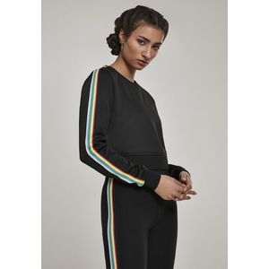 Dámska mikina Urban Classics Multicolor Taped Sleeve čierna Veľkosť: XL, Pohlavie: dámske vyobraziť