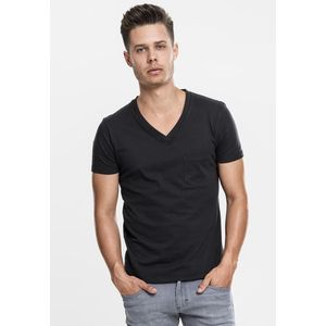 Pánske tričko URBAN CLASSICS V-Neck Pocket Tee black Veľkosť: XL, Pohlavie: pánske vyobraziť