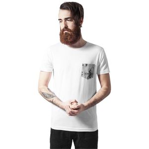 Pánske tričko URBAN CLASSICS Contrast Pocket Tee wht/darkmarble Veľkosť: S, Pohlavie: pánske vyobraziť