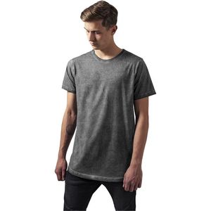 Pánske tričko URBAN CLASSICS Shaped Long Cold Dye darkgrey Veľkosť: S, Pohlavie: pánske vyobraziť