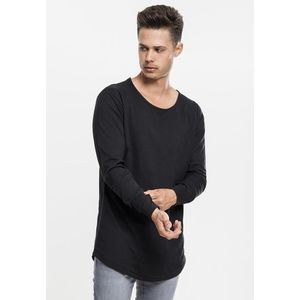 Pánske tričko URBAN CLASSICS Long Shaped Fashion L/S black Veľkosť: XXL, Pohlavie: pánske vyobraziť