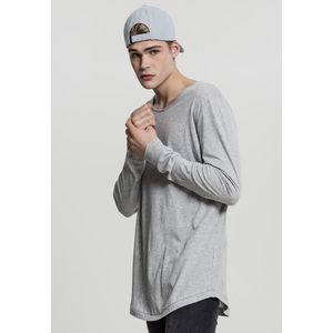 Pánske tričko URBAN CLASSICS Long Shaped Fashion L/S grey Veľkosť: M, Pohlavie: pánske vyobraziť