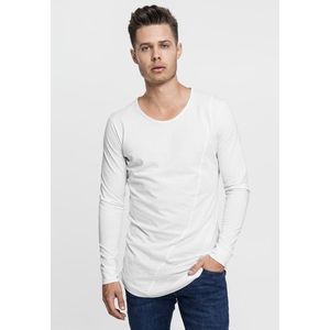 Pánske tričko URBAN CLASSICS Long Shaped Fashion L/S white Veľkosť: M, Pohlavie: pánske vyobraziť