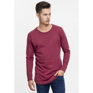Pánske tričko URBAN CLASSICS Long Shaped Fashion L/S burgundy Veľkosť: M, Pohlavie: pánske vyobraziť