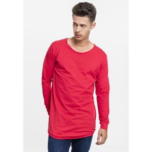 Pánske tričko URBAN CLASSICS Long Shaped Fashion L/S fire red Veľkosť: M, Pohlavie: pánske vyobraziť