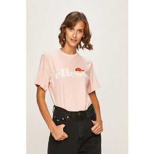 Bavlnené tričko Ellesse ružová farba vyobraziť