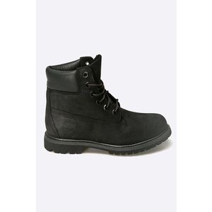 Členkové topánky Timberland Premium Boot 8658A-BLACK, dámske, čierna farba, na plochom podpätku vyobraziť